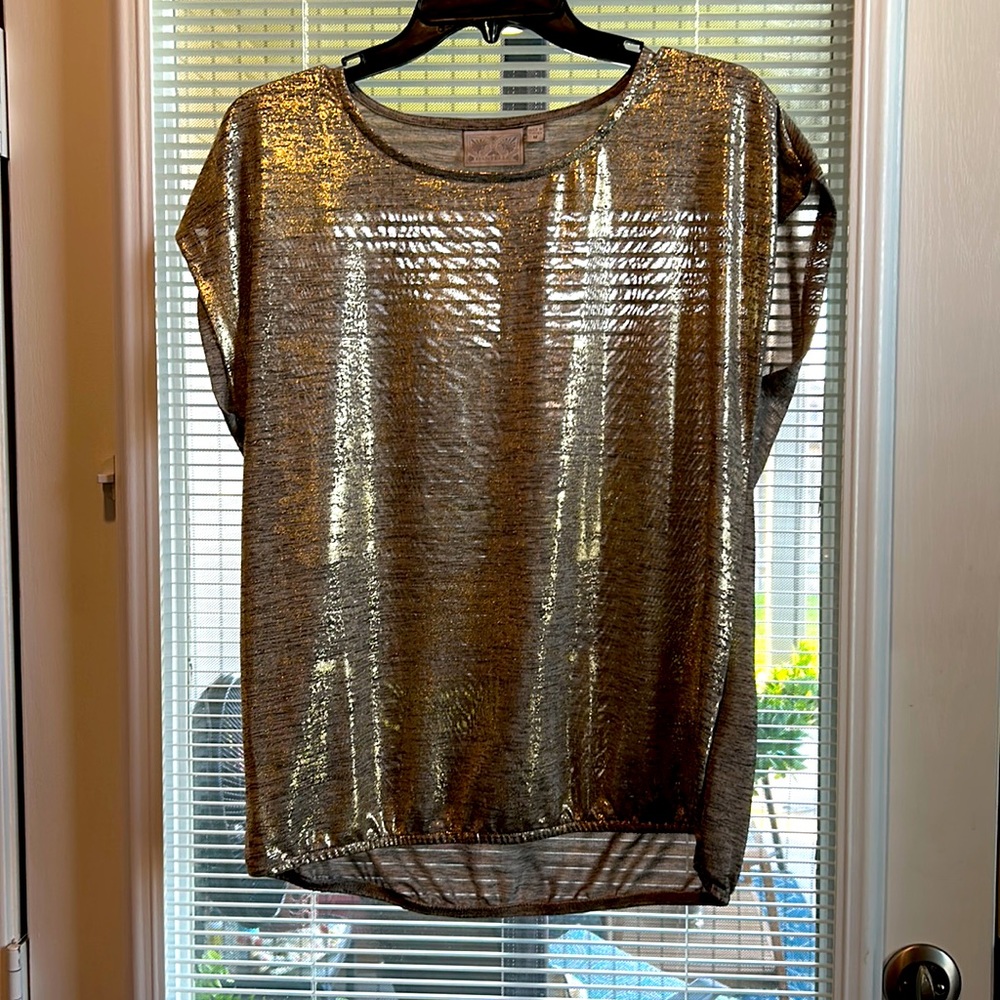 Dantelle foil print top. Beautiful for special occasions.